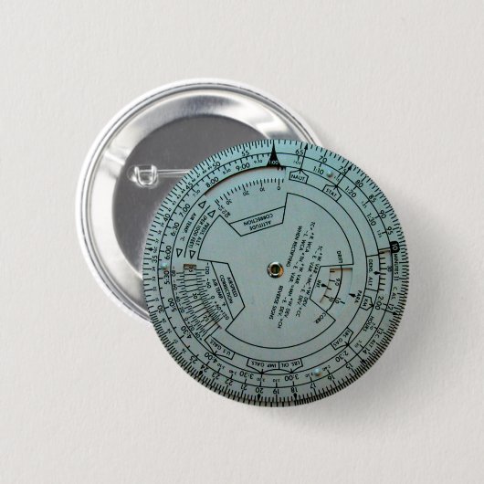Luchtvaartnavigatiecomputer Ronde Button 5,7 Cm (Voorkant /achterkant)