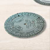 Luchtvaartnavigatiecomputer Ronde Kartonnen Onderzetter (Gebogen)