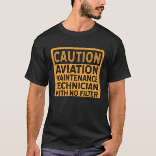 Luchtvaartonderhoudstechnicus zonder filter t-shirt