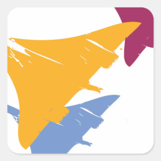 Luchtvaartontwerp voor reconcorde Jet Airplane Vierkante Sticker