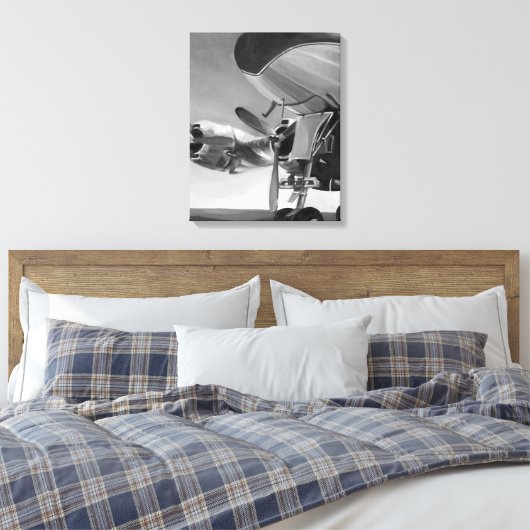 Luchtvaartpictogram Canvas Afdruk (Insitu (Slaapkamer))