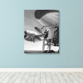Luchtvaartpictogram Canvas Afdruk (Insitu (Houten vloer))