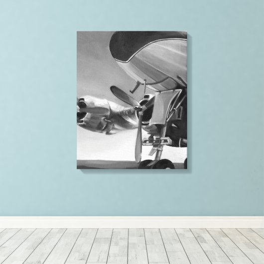 Luchtvaartpictogram Canvas Afdruk (Insitu (Houten vloer))