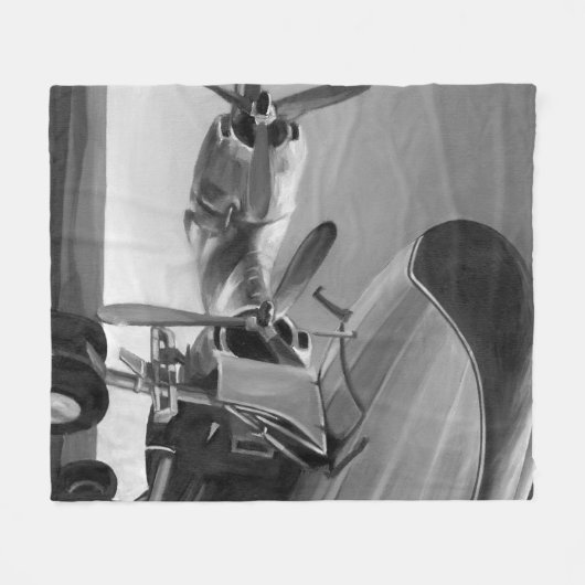 Luchtvaartpictogram Fleece Deken (Voorkant (Horizontaal))