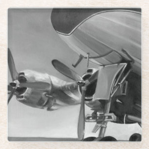 Luchtvaartpictogram Glazen Onderzetter