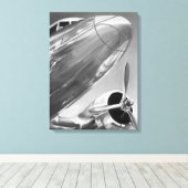 Luchtvaartpictogram: Up-Close-Uitzicht Canvas Afdruk (Insitu (Houten vloer))