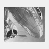 Luchtvaartpictogram: Up-Close-Uitzicht Fleece Deken (Voorkant (Horizontaal))