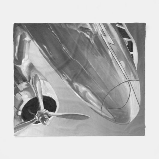 Luchtvaartpictogram: Up-Close-Uitzicht Fleece Deken (Voorkant (Horizontaal))