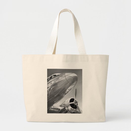Luchtvaartpictogram: Up-Close-Uitzicht Grote Tote Bag (Voorkant)