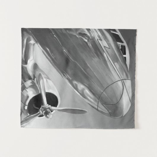 Luchtvaartpictogram: Up-Close-Uitzicht Wandkleed (Voorkant (horizontaal))