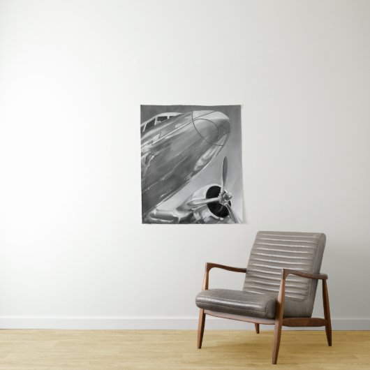 Luchtvaartpictogram: Up-Close-Uitzicht Wandkleed (In situ)