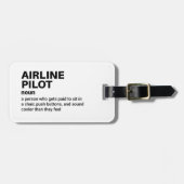 Luchtvaartpiloot - Grappige taakdefinitie Bagagelabel (Voorkant horizontaal)