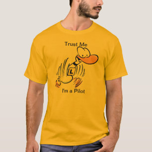 Luchtvaartpiloot Humor Cartoon Duck T Shirt