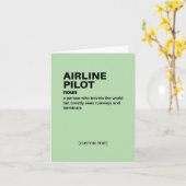 Luchtvaartpiloot Kaart - Funny Aviation Definition (Gele Bloem)