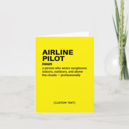 Luchtvaartpilotendefinitie - Grappig Wenskaart Kaart