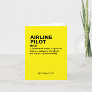 Luchtvaartpilotendefinitie - Grappig Wenskaart Kaart