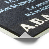  luchtvaartreclame Nederlands vliegtuig Poster (Hoek)