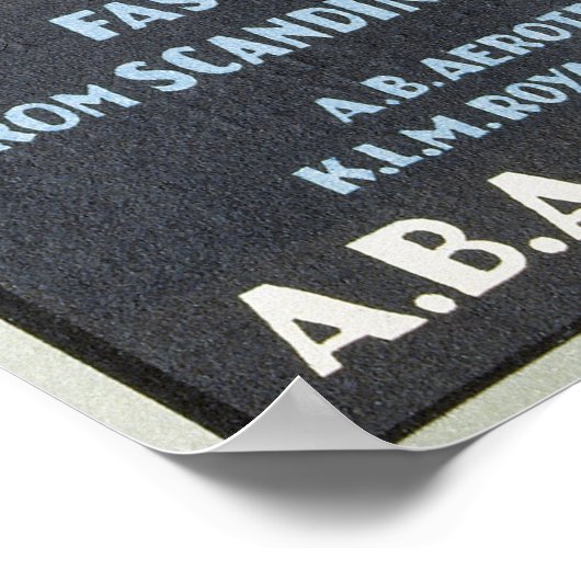  luchtvaartreclame Nederlands vliegtuig Poster (Hoek)