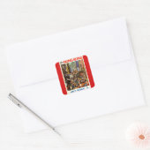  luchtvaartreclame van Hongkong Vierkante Sticker (Envelop)