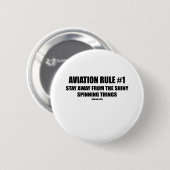 LUCHTVAARTREGEL 1 RONDE BUTTON 5,7 CM (Voorkant /achterkant)