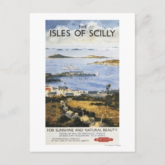 Luchtvaartscène van het Poster van de stad en de h Briefkaart (Voorkant)