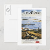 Luchtvaartscène van het Poster van de stad en de h Briefkaart (Voorkant / Achterkant)