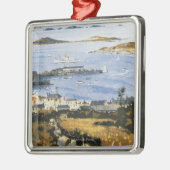 Luchtvaartscène van het Poster van de stad en de h Metalen Ornament (Links)