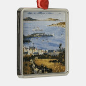 Luchtvaartscène van het Poster van de stad en de h Metalen Ornament (Rechts)