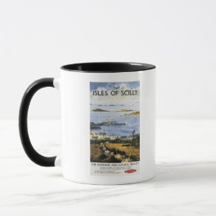 Luchtvaartscène van het Poster van de stad en de  Mok
