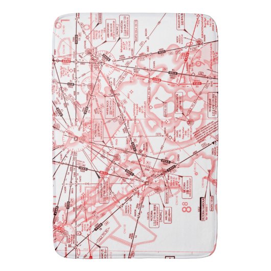 Luchtvaartschema Badmat (Voorkant Verticaal)