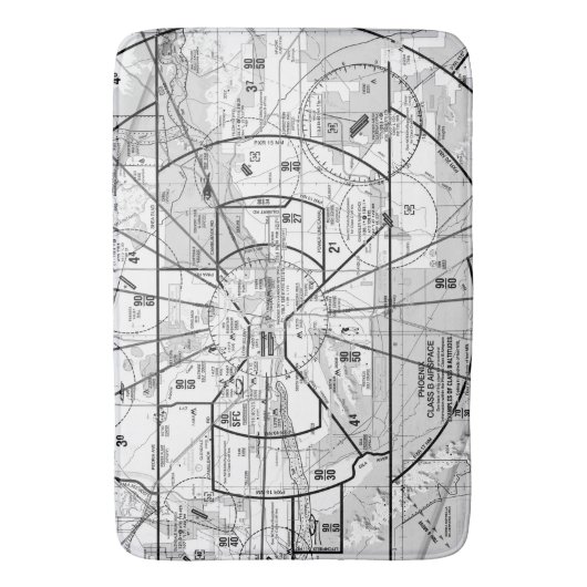 Luchtvaartschema Badmat (Voorkant Verticaal)