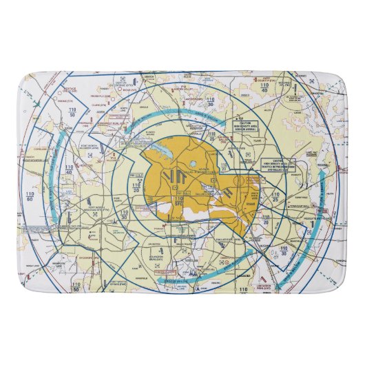 Luchtvaartschema Badmat (Voorkant)