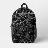 Luchtvaartschema Bedrukte Rugzak (Voorkant)