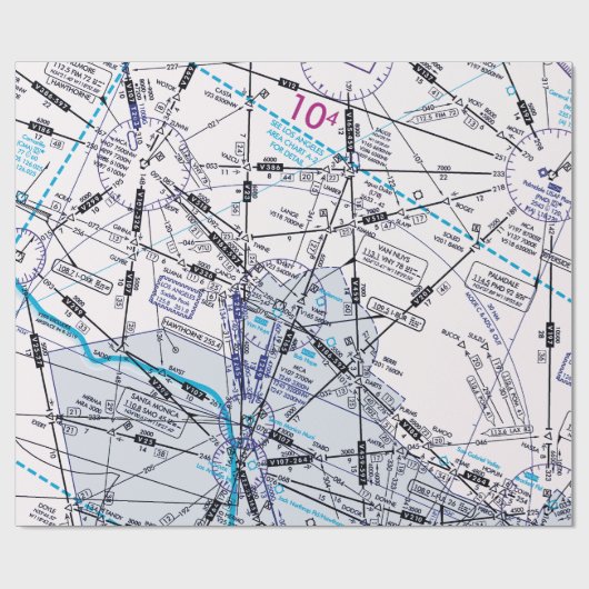 Luchtvaartschema Cadeaupapier (Vlak)