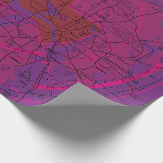 Luchtvaartschema Cadeaupapier (Hoek)