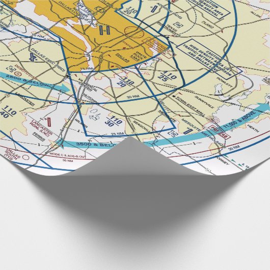 Luchtvaartschema Cadeaupapier (Hoek)