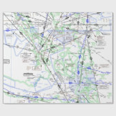 Luchtvaartschema Cadeaupapier (Vlak)