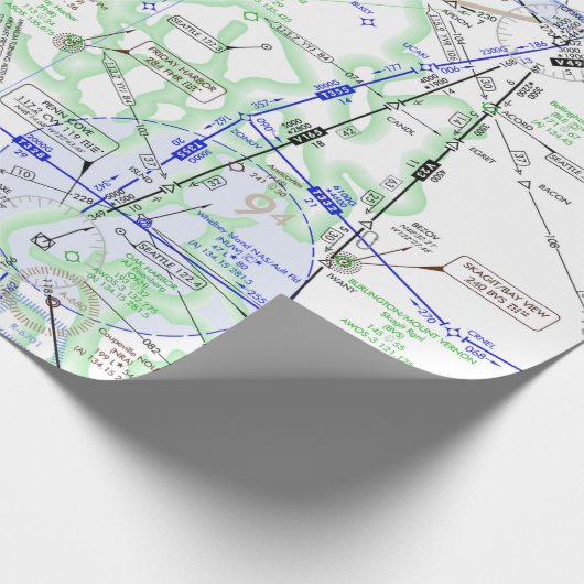 Luchtvaartschema Cadeaupapier (Hoek)