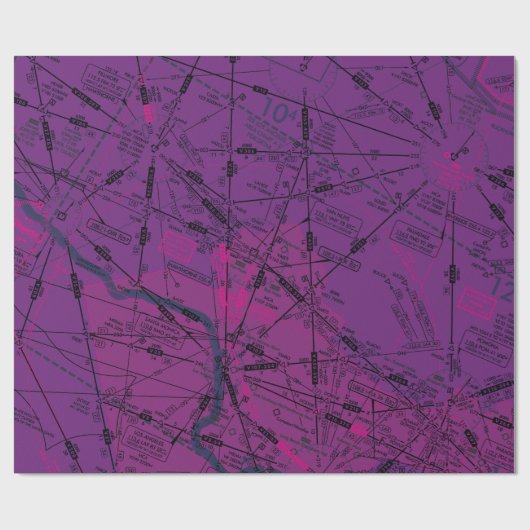 Luchtvaartschema Cadeaupapier (Vlak)