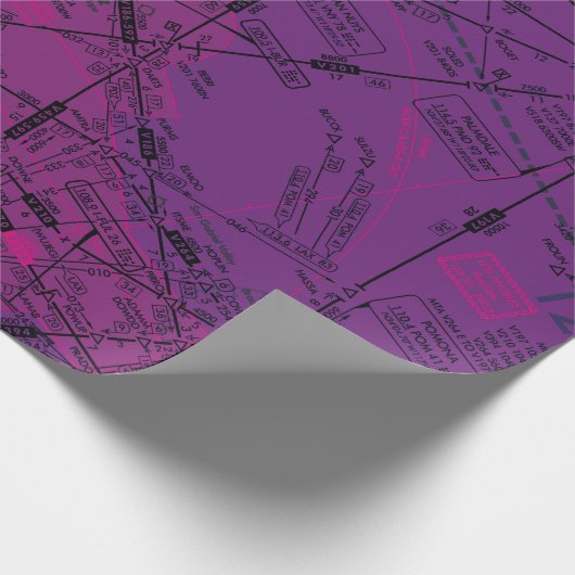 Luchtvaartschema Cadeaupapier (Hoek)