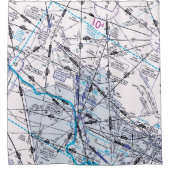 Luchtvaartschema Douchegordijn (Voorkant)