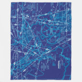 Luchtvaartschema Fleece Deken (Voorkant)