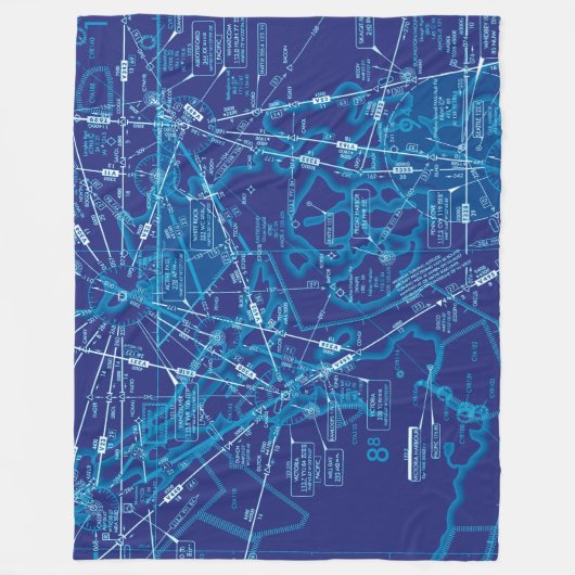 Luchtvaartschema Fleece Deken (Voorkant)