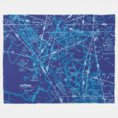 Luchtvaartschema Fleece Deken (Voorkant (Horizontaal))