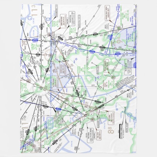 Luchtvaartschema Fleece Deken (Voorkant)