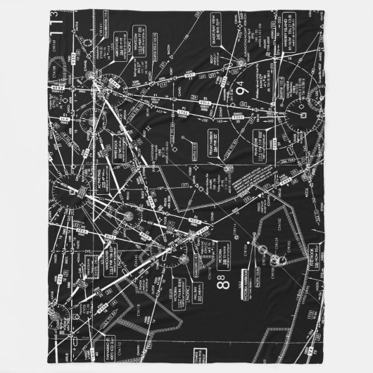 Luchtvaartschema Fleece Deken (Voorkant)