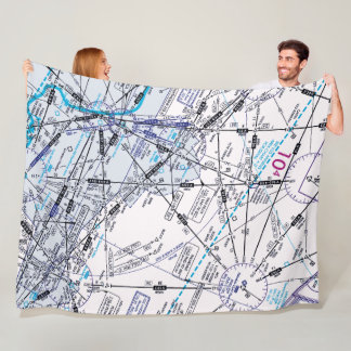 Luchtvaartschema Fleece Deken
