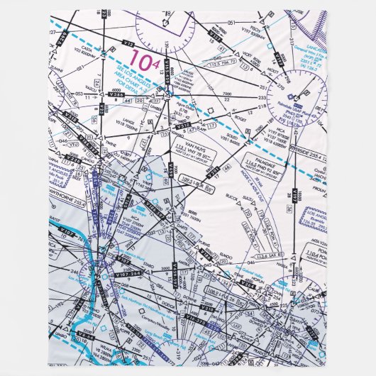 Luchtvaartschema Fleece Deken (Voorkant)