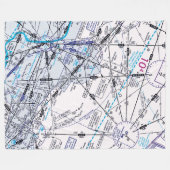 Luchtvaartschema Fleece Deken (Voorkant (Horizontaal))