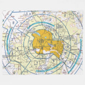 Luchtvaartschema Fleece Deken (Voorkant (Horizontaal))